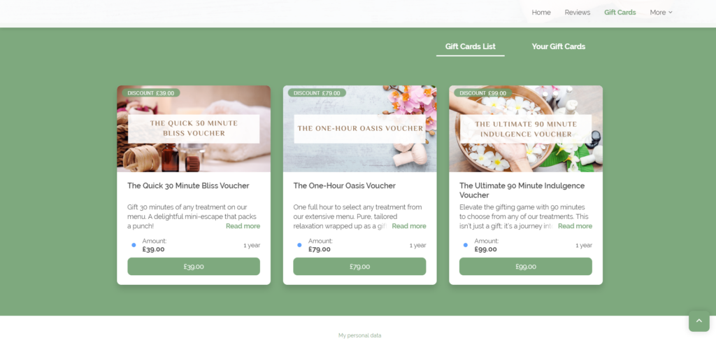 gift cards simplybook.me