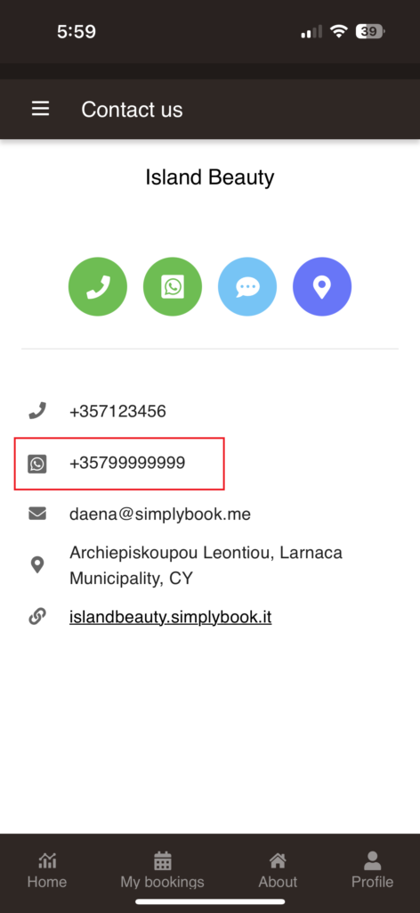 whatsapp contact us on mobile