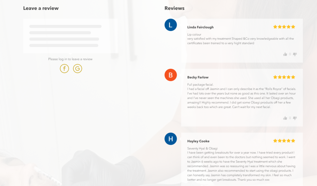 Shaped Co reviews on simplybook.me